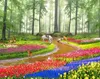 Niestandardowy fotografia ścienny papier 3D europejski styl HD Dream Forest Forest Flower Sea 3D Krajobraz Duża ścienna Tapeta do sypialni Salon Wall