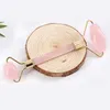 Facial Rose Quartz Roller Massager Natur Hälsosam ansikte Skönhet Kroppshuvud Neckfot Hudvård Ansiktslyftverktyg Ansiktsrull