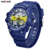 WEIDE sport militaire luxueux horloge chiffre produit numérique 50 mètres résistant à l'eau Quartz analogique main hommes montres-bracelets 213N