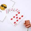 Cartas de póquer de PVC a prueba de agua Texas Hold'em naipes negro Jack tablero de juego de plástico regalo creativo