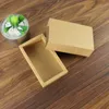 Scatole di cartone di carta kraft di imballaggio del papillon del regalo della scatola di imballaggio del cassetto beige nero 14 * 7 * 3 cm LX8796