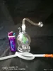 Yuvarlaklık kaburga nargile toptan cam bongs yağ yakıcı su borular ücretsiz sigara içilebilir