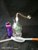 Roundness Rib Hookah Partihandel Glas Bongs Oljebrännare Vattenrör Riggar Rökfri