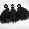 Brazilian Virgin 3Pcs Lot Afro Kinky Curly 4A 4B 4C Bundles Weft Deal 300g/lot 100% Tangle Free Real Human Hair Extensions