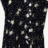 2019 outono de inverno manga comprida v pescoço preto floral impressão botões curtos mini vestido mulheres vestidos de moda d2616289