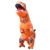 Dinosauro Gonfiabile Costume a Tema Tuta Corpo Intero Halloween Cosplay Abbigliamento Fantasy per Bambini Adolescenti Guanti Fan Inclusi