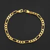 2020 Hot sale Fashion jewelry Men's Gold Bracelet 18K Gold Plated Bracelet 5mm* 18cm 19cm 20cm 21cm 22cm