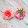 Hög kvalitet! 50st 9cm Konstgjorda blommor Rose Silk Blommor Konstgjorda blommor Heminredning Bröllop Favoriter DIY Dekoration