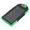 Universal Portable Solar Charger power bank waterproof battery charger with LED flashlight external Portable charger for all cell 1447459