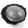 Afro Cheveux Humains Toupet pour Hommes Noirs Bouclés Toupet Peau Transparente Homme Armure Chauve Hommes Personnalisé Remplacement De Cheveux 8x10 pouces