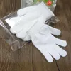 White Nylon Body Cleaning Shower Gloves Exfoliating Bath Glove Five Fingers Bath Bathroom Gloves Home Supplies LX8347