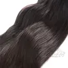 Cheveux humains indiens malaisiens # 10 # 12 Brun foncé sans perte Blonde Virgin extensions 100g 120g 140g 160g Silky Straight Drawstring