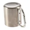 220ml exterior Aço Inoxidável Caneca para campismo Taça Carabiner Aluminium Hook Copo De Vinho Duplo