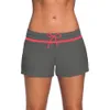 2020 Nya Kvinnor Swimming Shorts Low Waisted Drawstring Beach Vacation Sexy Boxers Short Plus Size S-3XL