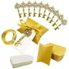 50st / lot metall nyckel ölflaskaöppnare nyckelring nyckelring bröllopsfest gynnar vintage antika opener gåvor med låda för gäster