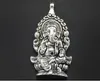 20 stks Alloy Religie Thailand Ganesha Boeddha Olifant Charms Antiek Zilver Charms Hanger voor Ketting Sieraden Maken Bevindingen 62x32mm