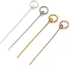 925 Sterling Silver Simple Jewelry Buckle Fitting Pin & Needle For DIY Gemstone Beads Pendant Mounting Charm Connector Accessory 4 Colors