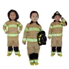 firefighter uniform boys fireman costume fireman suit performance wear kids halloween cosplay costume fire fighter life jacket