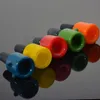 Colored Glass Smoking Accessories Bowl Glass Herb Holder 14mm 18mm Male Joint Handle Beautiful Slide for bongs