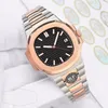 Rose Gold KF Mens rostfritt stål Seagull Mechanical Automatic Movement 5711 Designer Watch Watch Wristwatches Man2710