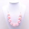 Perle di perle alla moda Collana robusta per bambini Corda regolata per bambini Bubblegum Bead Collana robusta per bambine