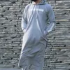 Mjartoria muslimska robe hoodies klädsel män saudi arab långärmad thobe jubba thobe kaftan lång islamisk man kläder1