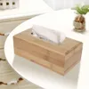 Bamboo Tissue Box for Home Office Desktop