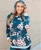 Mulheres Outono Manga Longa Sueter Meninas Capuz Cópia Floral Capuz Casaco Com Capuz Moda Jumper Tops Pulôver Hoodie Esporte Casual Outerwear C6294