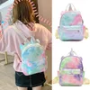 3 colores de lentejuelas unicornio mochila de dibujos animados deportes al aire libre colorido mochila escolar de viaje bolsa estudiante niña bolsas de almacenamiento al por mayor zjy706