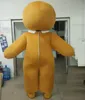 2019 fabriek te koop heet het hoofd grappige volwassen gingerbread man mascotte kostuum voor volwassenen om slijtage