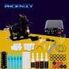 Complete Tattoo Machine Kit Set 1 Coils Guns 4 Colors Black Pigment Sets Power Tattoo Beginner Grips Kits Permanent Makeu6592769