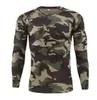 Män Toppar Vår Långärmad T-shirt Mens Utomhus Camouflage QuickDrying Jakt Vandring Camping