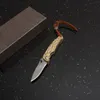 20Pcs/Lot New Small Damascus Pocket Folding Knife Damascus Steel Blade Steel Handle Mini EDC Pocket Gift Knives No Lock