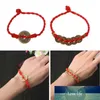 Chinese Feng Shui Wealth Lucky Copper Coins hanger Red String Bracelets6898542