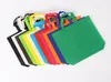 New colorful folding Bag Non-woven fabric Foldable Shopping Bags Reusable Eco-Friendly folding Bag Shopping Bags new Ladies Storage Bags SN