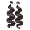 Greatremy® 2 stks / partij haar inslag weven Peruaanse Virgin Menselijk Hair Extensions Body Wave Hair Bundels Natuurlijke Kleur DySable