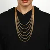 Hip Hop Breedte 3mm 316L Roestvrij Stalen Touw Ketting Ed Chain Goud Zilver Rose Gouden Kettingen Voor Vrouwen mannen Sieraden Dro2713