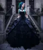 2020 Noir Romantique Gothique Robe De Bal Robe De Mariée Robes De Mariée Chérie Plus La Taille robes de soirée￩e robes de noiva Custom Made