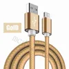 Cavi di ricarica ad alta velocità da 1 m 2 m 3 m 2.4A Tipo c Cavo Micro Usb Filo di nylon intrecciato in lega per Samsung S8 S9 S10 Nota 8 9 10 LG Huawei