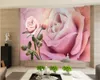 3D壁紙リビングルーム美しいファンタジーロマンチックなローズの結婚式の部屋のリビングルームの背景の壁シルク壁画壁紙