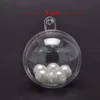 Décorations de Noël 5pcs 1 ensembles 5cm boule en plastique transparent boules remplissables pour la décoration de la maison1
