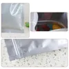 6x8cm kleine sachet food grade verpakking platte hersluitbare zilveren aluminium zip bags