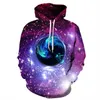 Conmotin Universo Galaxy Starry Sky Terra 3D Imprimir Moda Com Capuz Homens e Mulheres Sportswear