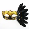 Máscara mascarada navidad halloween plumas pintadas máscaras cumpleaños hombres y mujeres espectáculo fiesta rendimiento máscara 9567A