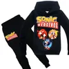 Conjuntos de ropa Sonic The Hedgehog para niños y niñas, Sudadera con capucha y pantalones, sudadera para niños, pantalones, camisetas de manga larga, camisetas, ropa