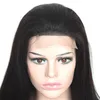 Brazylijska 100% ludzkich włosów 4x4 Koronkowa peruka jedwabisty prosty naturalny kolor cztery na cztery koronkowe peruki 10-32 cala
