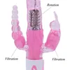 Hot Sale Kanin Vibratorer med Rotation Dildo Butt Plug Anal Plug Massager Clitoris Triple StimulationFor För Kvinnor Sex Produktleksaker