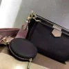 Bolsas de moda feminina bolsas de luxo bolsas conjuntos de 3 peças com número de série bolsa tiracolo bolsa de moedas vintage bolsas de ombro de couro 6 cores alças jn8899