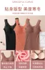 New women's v-neck winter warm thread cotton plus velvet thickening bodycon tunic tank vest sleeveless shirt padded camisole