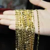 High Quality Wholesale Fashion Men Women 16-30 Inches Chain Necklace 18K Yellow Gold Filled Jewelry for Men Women Epacket